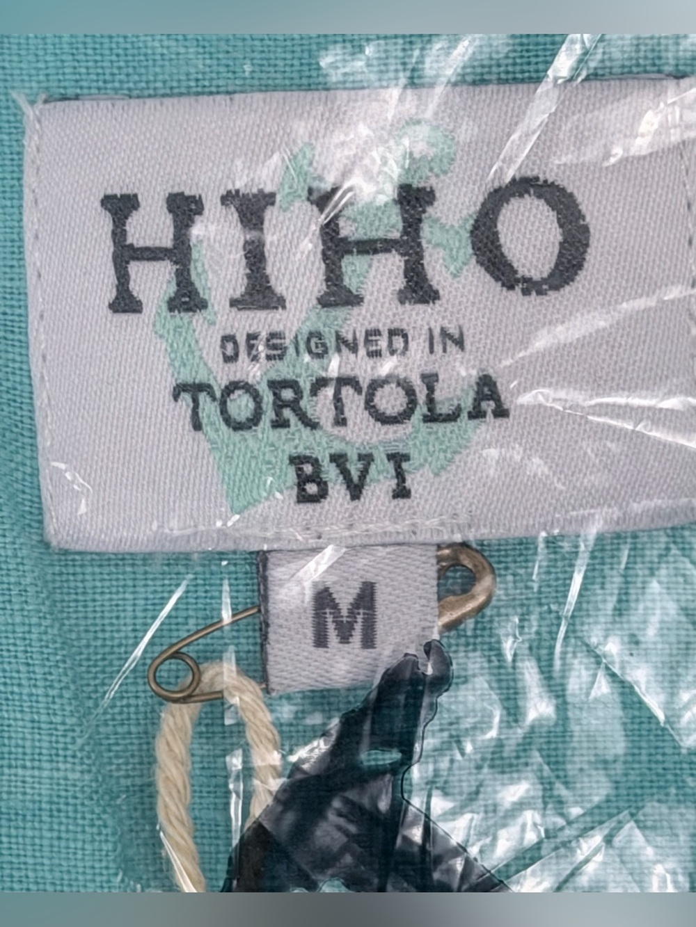 Women’s HIHO Linen Aqua Colored Long-Sleeve Tunic Dress/Coverup Medium NWT - Picture 7 of 10